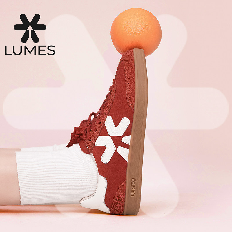LUMES&YHGM本命年红色经典德训鞋2026早春新款休闲百搭情侣款板鞋,运动鞋new,德训鞋,淘宝优惠券,粉丝福利购,淘宝优惠卷