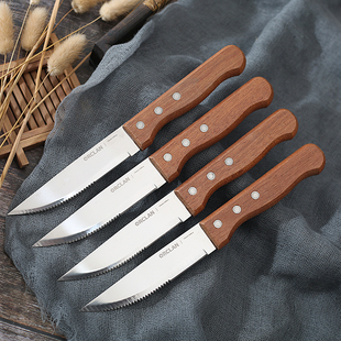 库存处理牛排刀不锈钢西餐刀锋利西餐餐具锯齿牛扒刀切牛排专用刀