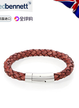英国进口fredbennett 男士B4106手链编织皮质特价黑色红色B3672