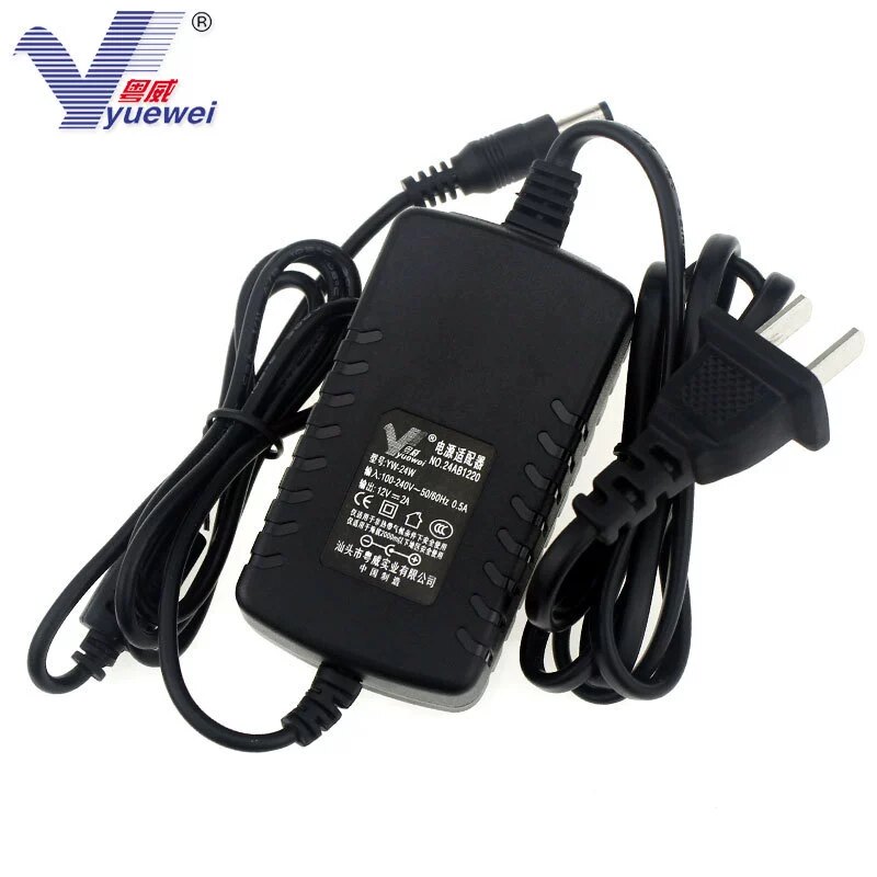 正品粤威YW-24WA稳压DC12V2A电源监控摄像机蓝牙音响适配器转换器