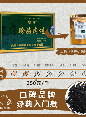【单泡】幔亭 MT209肉桂武夷岩茶 乌龙茶叶茶样试喝品鉴装 狍带喝