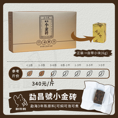 【单泡】勐昌号小金砖3年陈熟普