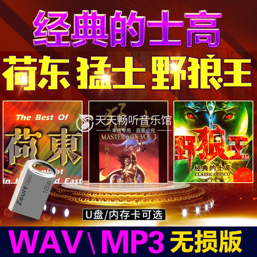 荷东猛士野狼王WAV无损DJ的士高7080夜场酒吧慢摇MP3音频舞曲U盘