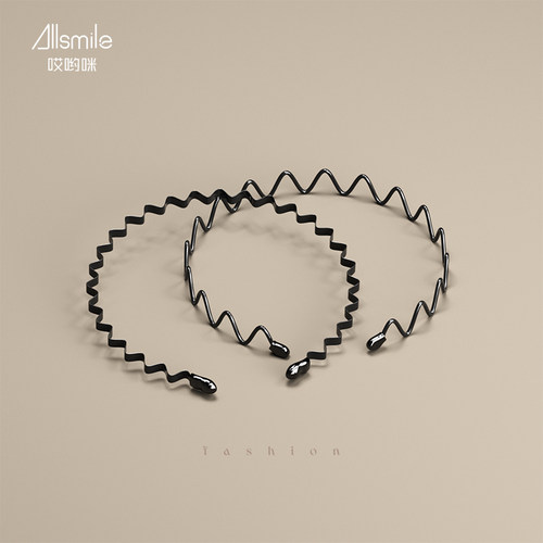 碎发头箍防滑洗脸专用压发箍女发捆隐形黑色运动男不勒头刘海发卡