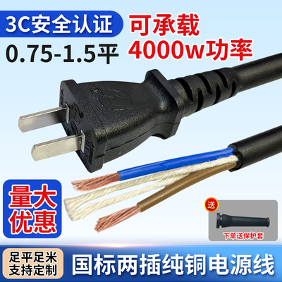 二脚插头带线【4000w功率可用】