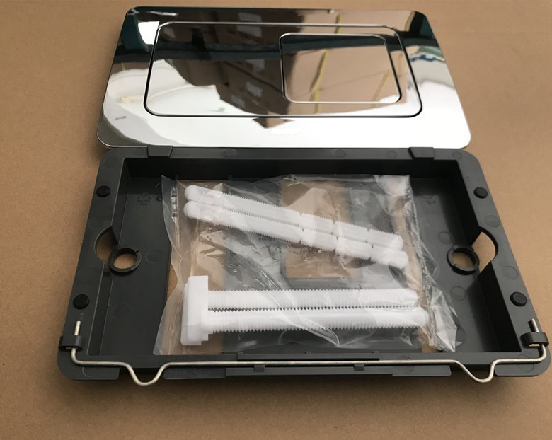 隐藏式水箱马桶出水按钮 面板坐便器水箱配件 按键 双按钮MB003CP