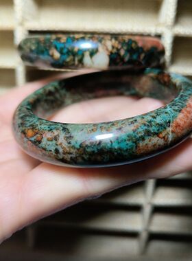 舒俱来手镯绿飘橙色多彩原矿苏纪石帝王紫老料送女朋友礼物饰品