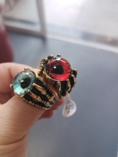 海外回流收藏18k鎏金老戒指老板大扳指高颜值轻奢男款饰品复古风