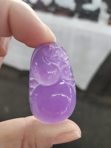 石英岩玉紫罗兰色葫芦吊坠挂件货冰糯种福禄招财葫芦