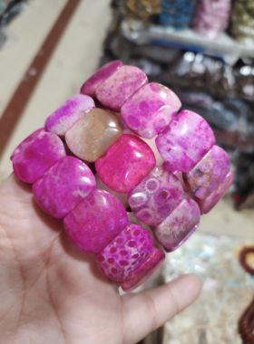 南非舒俱来紫精雕手排手链手串女款玉化饰品送礼物