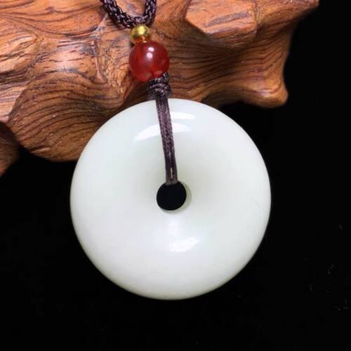 蓝田玉平安扣兵马俑同款陕西西安特产挂件玉佩新款天然玉石包邮