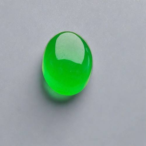 缅甸天然翡翠A货冰润满绿蛋面戒面戒指镶嵌件玉正品长16宽12厚4