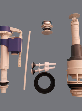 威迪亚WDI坐便器马桶水箱配件分体单按轻触套装水件进水阀排水阀