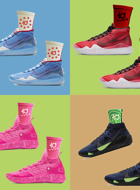 KD杜兰特12篮球运动袜子全明星加厚吸汗毛巾底透气首发彩色白色13