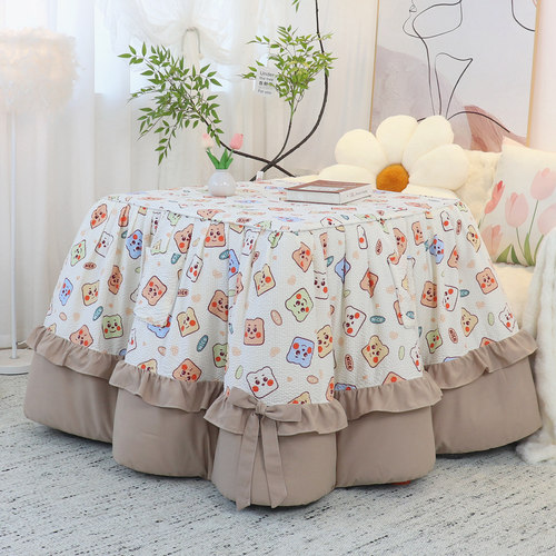 加厚烤火被罩可脱胆拆洗双面用取暖桌烤火桌子被罩套电炉罩被套
