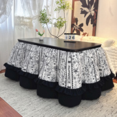 新款 烤火罩 烤火被加厚侧挂式 滑轨道款 电暖桌烤火罩可拆洗拉链款