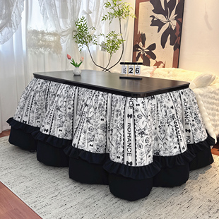 烤火被加厚侧挂式 电暖桌烤火罩可拆洗拉链款 烤火罩 滑轨道款 新款