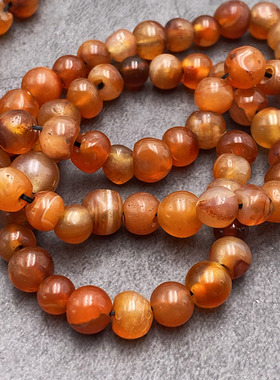 非洲贸易珠 清代老玛瑙  古玩古珠项链 文玩配珠diy散珠