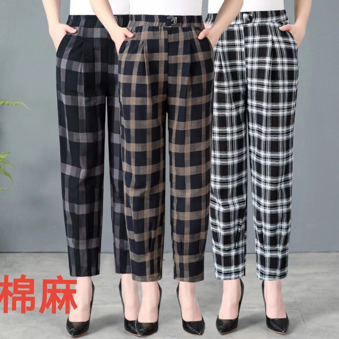 2025夏装新款棉麻休闲女裤