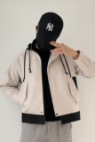 28445-P180新款日系工装拼色夹克男士宽松连帽外套美式上衣XZ1305，男装夹克，星座1305