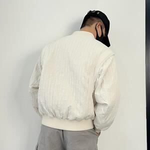 8807-P168新款加厚棉衣男士宽松纯色棒球领保暖棉服夹克-ZX1305图片