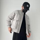 84119-P200新款羽绒服男士宽松大码棒球领多口袋工装面包服，男装羽绒服，星座1305