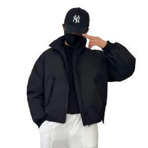 H52-P155冬季新款50绒羽绒服男士宽松加绒夹克大码面包服休闲外套图片