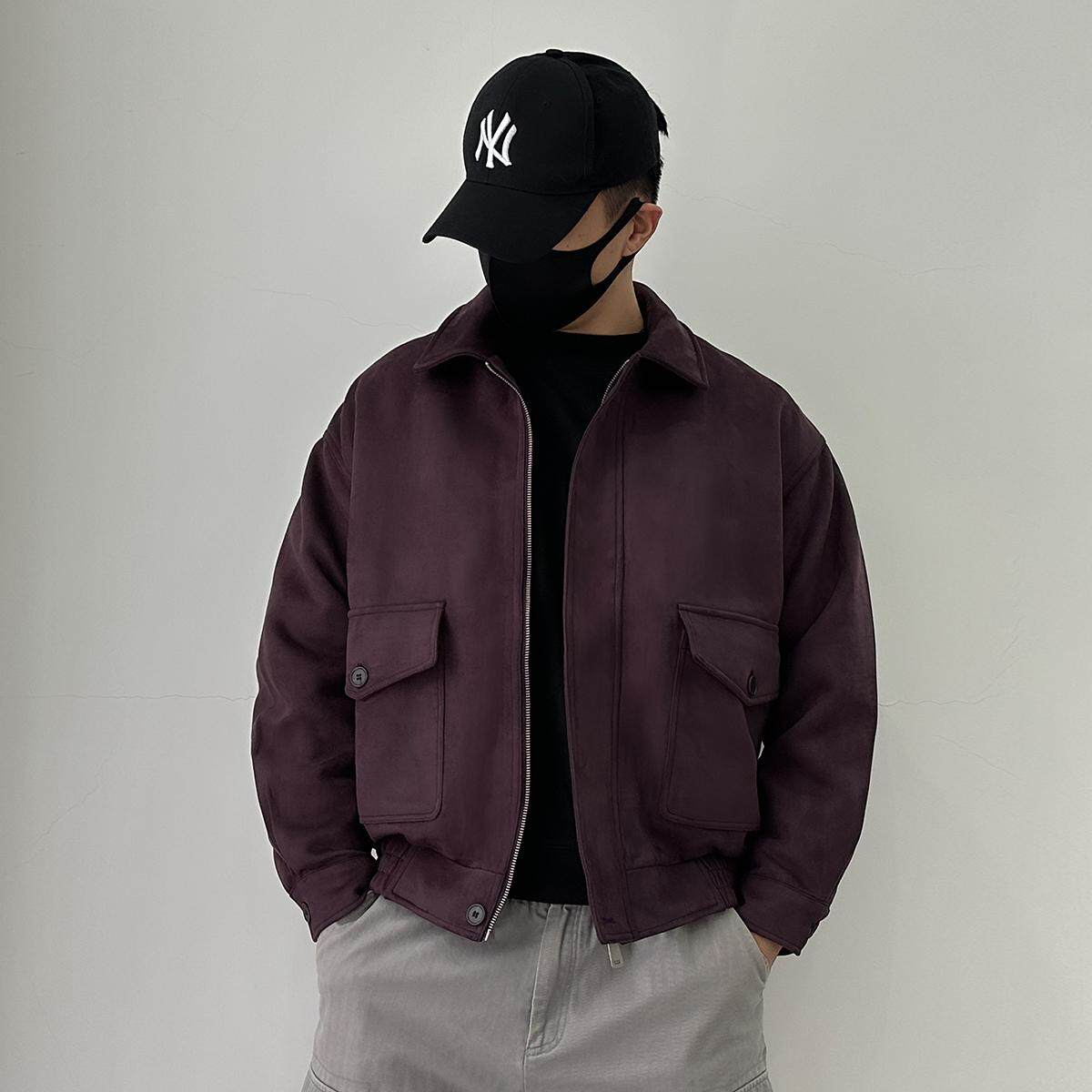 8815-P170冬季翻领棉衣男士宽松加绒加厚大码工装夹克-XZ1305，男装夹克，星座1305