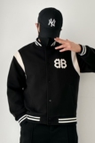 8366-P175新款休闲棉衣夹克宽松情侣棒球服撞色飞行立领外套潮，男装夹克，星座1305