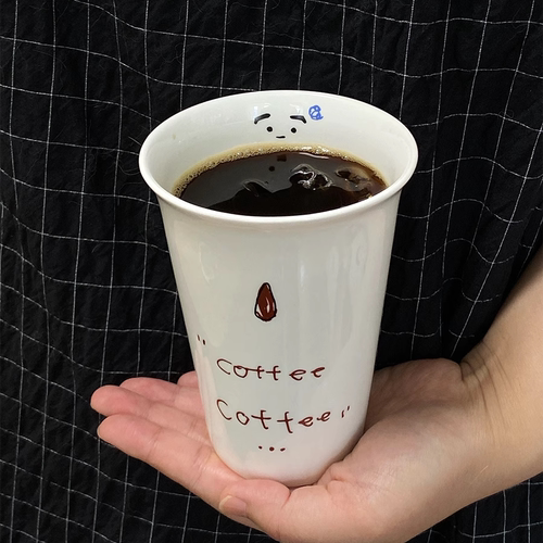 3gegu三个菇  困困杯 可爱水杯咖啡杯骨瓷杯牛奶杯子 生日礼物