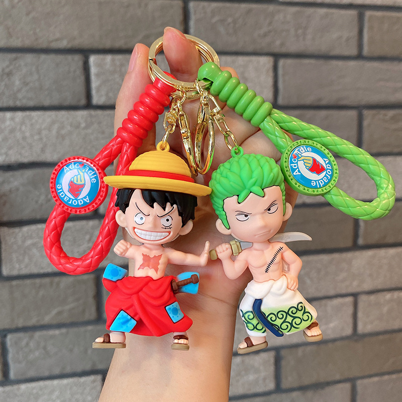 海贼王钥匙扣DIY硅胶卡通