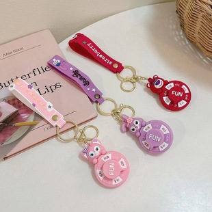 幸运转盘卡通钥匙扣草莓熊硅胶公仔挂件星黛露背包挂饰情侣小礼物