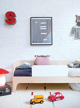 美国进口oeuf北欧风经典实用儿童床沙发床两用 PERCH TODDLER BED