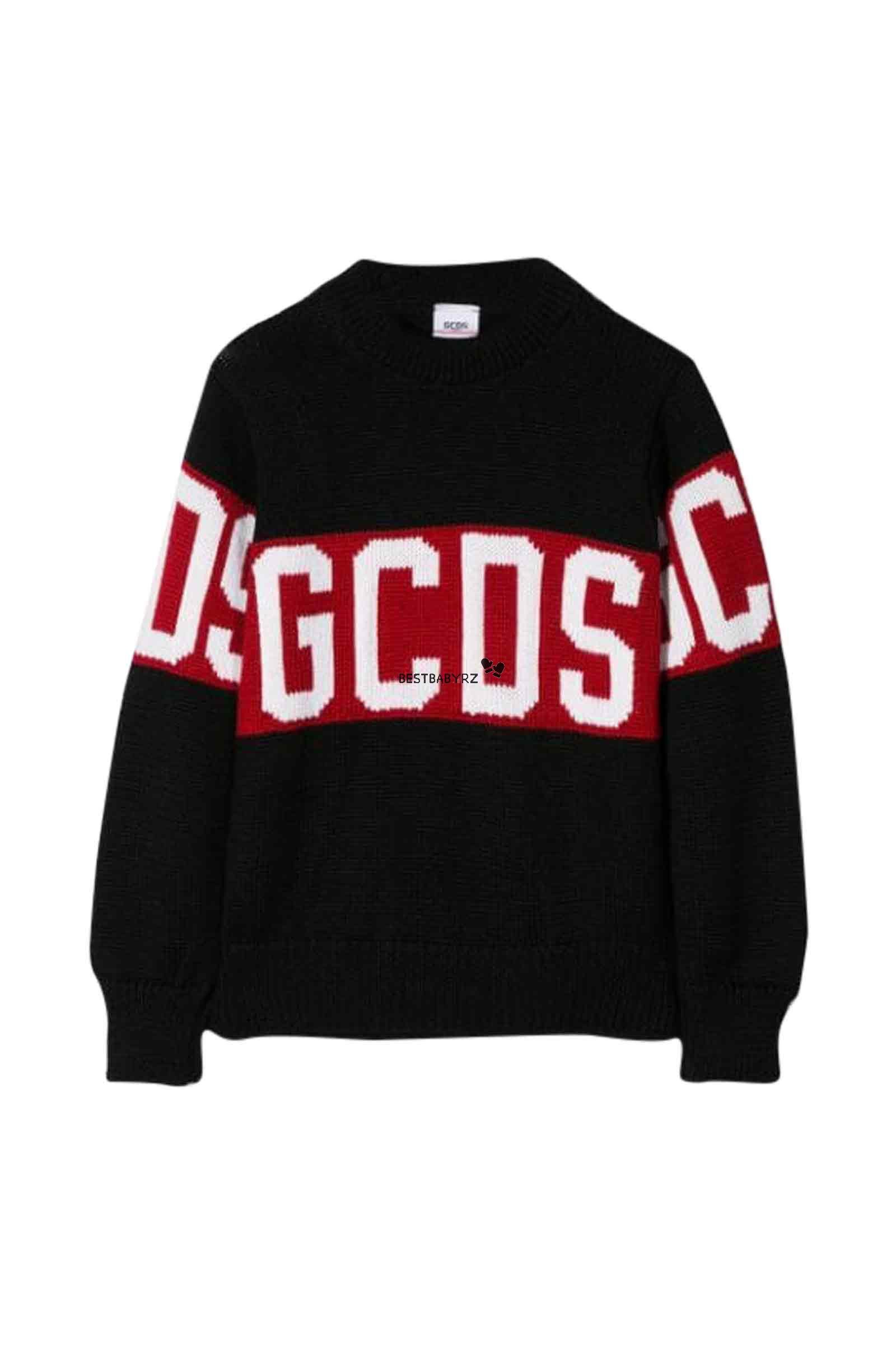 特惠 正品现货意大利GCDS童装新品 时尚LOGO款套头羊毛衫明星同款 - 实物图