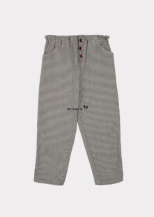 现货CBC英国CARAMEL春夏 男女童黑白细条纹简约CARNABY休闲长裤