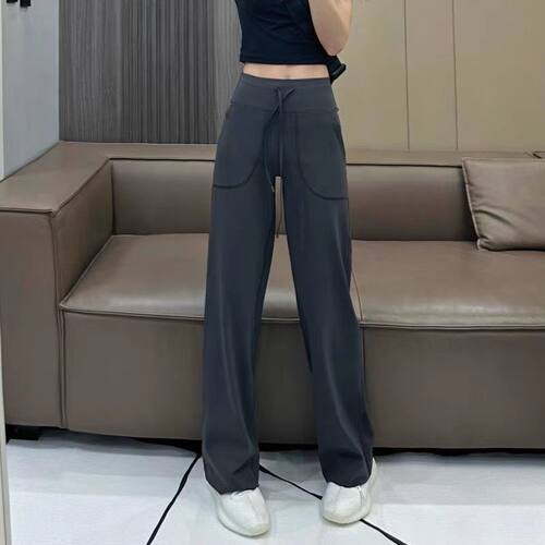 lu同款丨throwback still 女士运动瑜伽宽松休闲显瘦百搭直筒裤