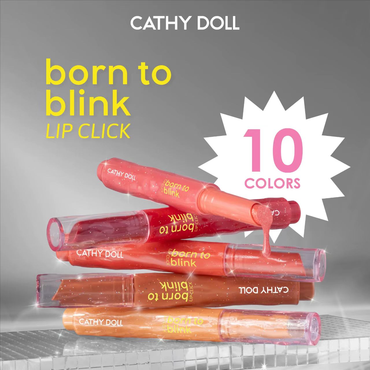 泰国711 lingorm同款 CathyDoll按压唇釉高级雾面持久显色细闪
