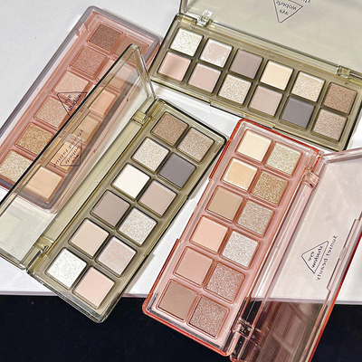 十二色眼影盘水泥盘RAW NEUTRALS哑光珠光日常温柔大地色烟熏