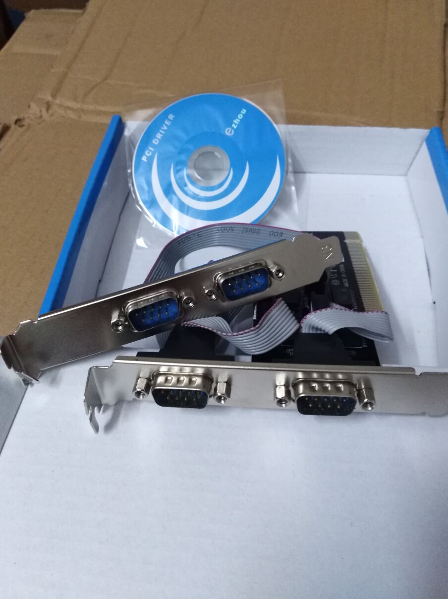 E宙电脑台式机PCI串口卡扩展转接卡RS232com9针2/4位大板 配驱动