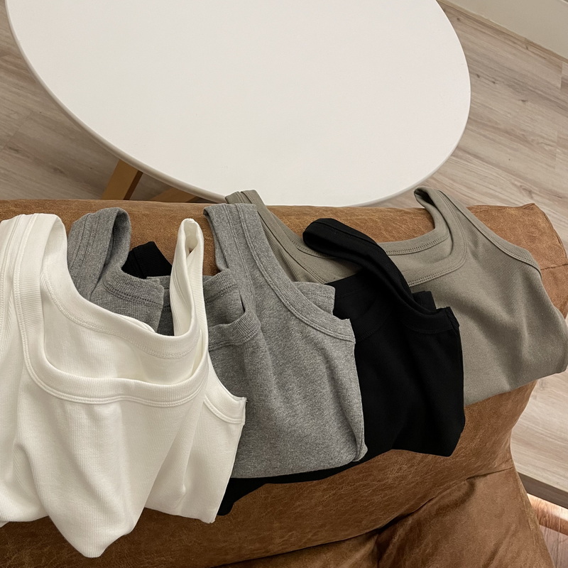 防走光方领背心背心简约基础