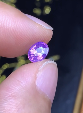 自家矿出 1.14克拉斯里兰卡天然无烧梦幻晚霞紫色蓝宝石 （1207）