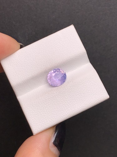 1.49克拉 斯里兰卡天然老烧薰衣草紫色蓝宝石（0829）