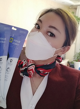 allguard白色OEKO进口韩国KF94口罩面罩3D立体大号成人一片独立装