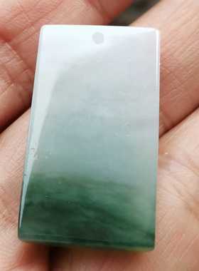 A货翡翠挂坠一物一拍无事牌