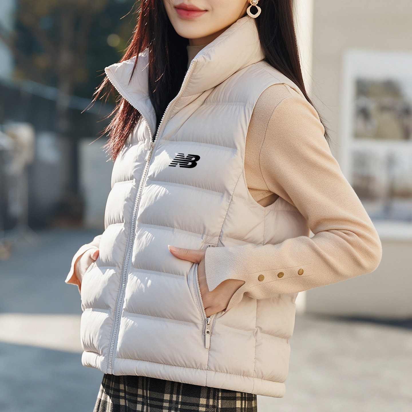 奥莱专柜丨立领棉马甲女士秋冬季