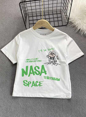 清仓夏凉爽男女儿童中大孩子圆领T恤小衫背心棉质短袖上衣110-170