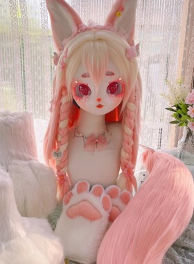 Kig系兽头定制委托 动漫cosplay furry兽装兽爪狐狸小猫儿童全套