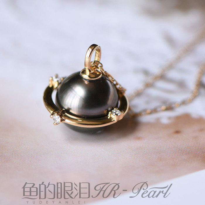 Tear Playful Planet Malachite green Tahiti 18K Gold Diamond Pendantin the Jewelry/Diamond/Jade/Gold , Natural pearls (New) , Choker  category - from Buy2taobao.com to provide professional Taobao agent buy service