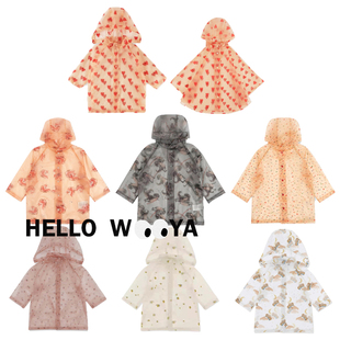 22sNEW新ks同款男女儿童学生上学幼儿园女孩可爱斗篷式雨披雨衣