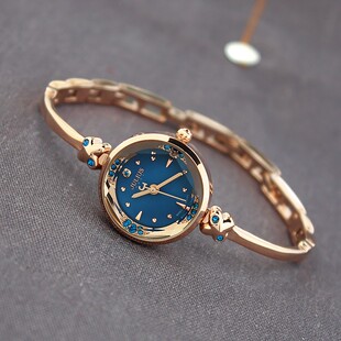 聚利时手表女正品钢带手镯女表小表盘韩版潮流时尚简约指针女款表